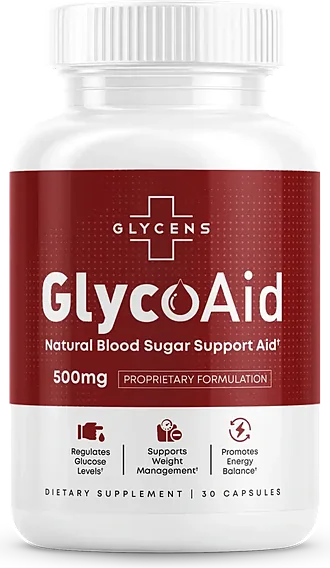 GlycoAid natural blood sugar support bottle